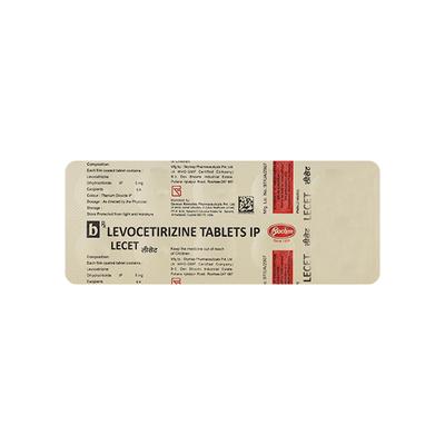 Lecet 5mg Tablet 10'S - Allergies-Ant