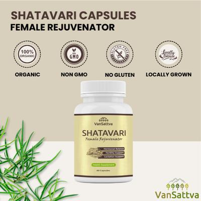 Vansattva Shatavari Capsule 60's - Speciality Medicines