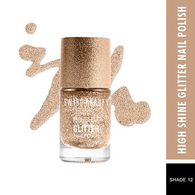 Swiss Beauty High Shine Glitter Nail Polish - (Shade-12) 12 ml - Highlighters & Illuminators