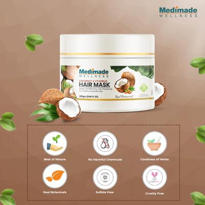 Medimade Coconut & Vitamin E Hair Mask (Pack of 2) 1's - Hair Masks & Packs