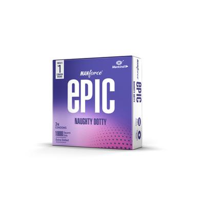 Manforce Epic Naughty Dotty Condoms 3's - Plain/Flavoured Condoms