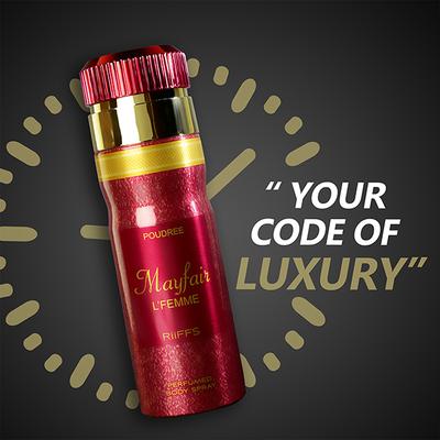 RiiFFS Poudree Mayfair L'Femme Deodorant For Women, Perfume Body Spray 200 ml - Women Deodorants/Roll-Ons