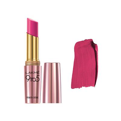 Lakme 9To5 Primer + Creme Lip Color Pink Shock Cp6 3.6 Gm - Lipsticks