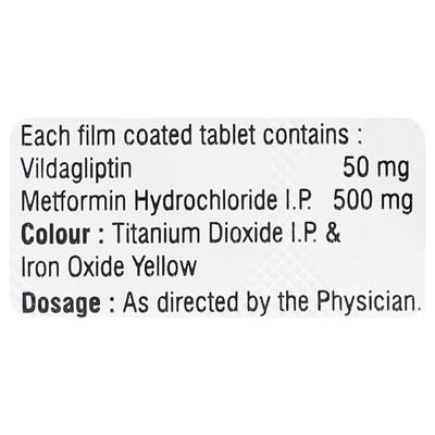 VIDAGLO M 50/500mg Tablet 10's - Diabetes-Ant