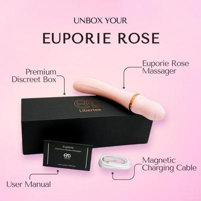 Libertee Premium Rechargeable Massager 7 Modes Rose 1's - Massagers And Vibrators