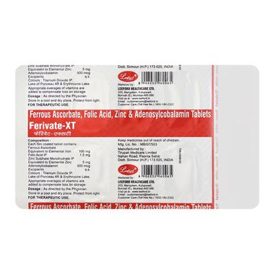 FERIVATE XT Tablet 10's - Supplements-Vam
