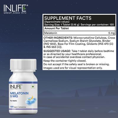 INLIFE Melatonin 3 mg Adults Tablet 120's - Mental Health