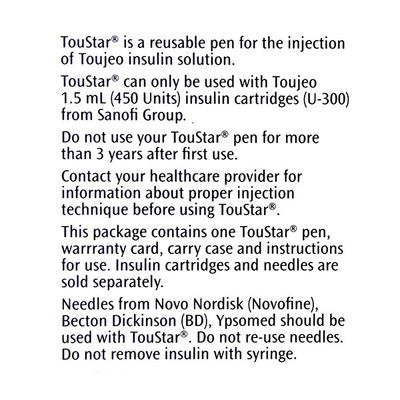 TOUSTAR REUSABLE Pen(Device) 1's - Diabetes-Ins