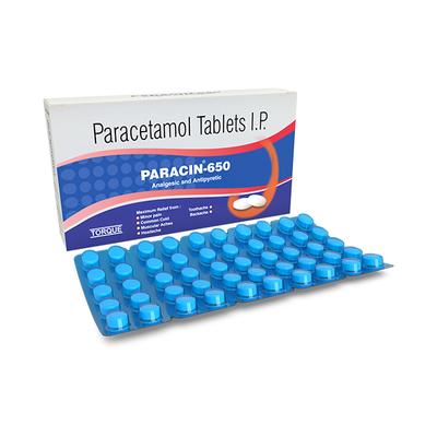 Paracin 650mg Tablet 10'S - Fever-Ana