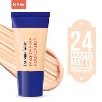 Chambor Extreme Wear Matte fix Foundation tube, 24HR Long-Lasting, Matte Finish, Shade 201 20 ml - Foundation