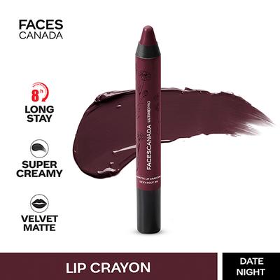 Faces Canada Ultime Pro Matte Lip Crayon Date Night 33 2.8 Gm - Lip Crayons