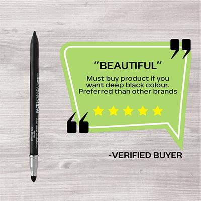 Faces Canada Ultime Pro Intense Gel Kajal With Smudger & Sharpener - Black, 24HR Long Stay 1.2 gm - Kajal & Kohls