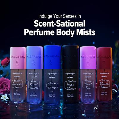 Aqualogica Refresh+ Perfume Body Mist - Mid Night Bloom 150 ml - Body Mist/Spray