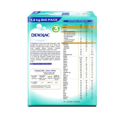 Dexolac Stage 3 (12-18 Months) Powder 1.2 kg (Refill Pack) 1's - Baby And Infant Supplements