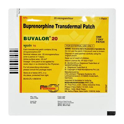 Buvalor 20mg Patch 2'S - Pain relief-Ana