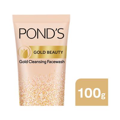 Pond's Gold Beauty Clear Radiance Glow, Gold Cleansing Face Wash with 24K Pure Gold + French Rose Extracts 100gm - Face Wash & Cleansers
