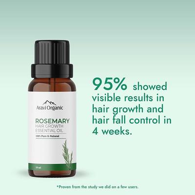 Aravi Organic 100% Pure Natural Rosemary Essential Oil For Hair Growth and Nourish Skin 50 ml - Essential Oils
