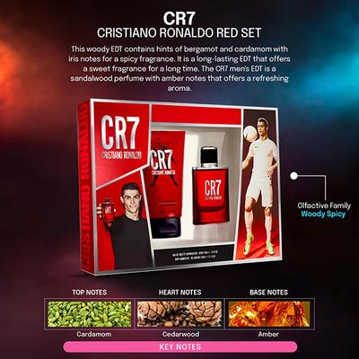 CR7 Cristiano Ronaldo Red Gift Set (Eau De Toilette 30ml + Shower Gel 150ml) 2's - Men Perfumes (Edt/Edp)