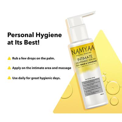 Namyaa Advanced Haldi Chandan Intimate Lightening Serum for Intimate Area for Lighter and Tighter Skin 100 gm - Intimate Care