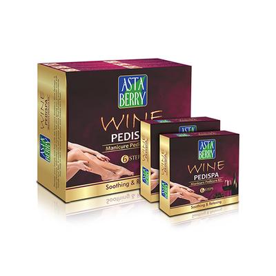 Astaberry Wine Pedispa Manicure Pedicure Kit with 6 Steps For Women, Soothing & Relaxing 650 gm - Scrubs & Exfoliants