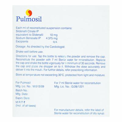 Pulmosil Oral Suspension 10ml - Impotence/Erectile Dysfunction (Ed)