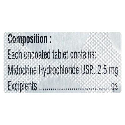 MIDOHEP 2.5 Tablet 10's - Hypotension-Vas