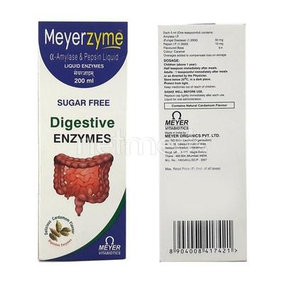 Meyerzyme Sugar Free Delicious Cardamom Flavour Liquid 200ml - Digestion-Dig