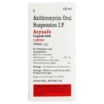 AZYSAFE 200 Syrup 15ml - Bacterial Infections-Mac