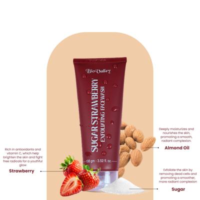 Bio Valley Sugar Strawberry Facewash 100 g - Personal Care(Homeopathy)