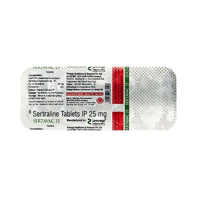 SERTAVAC 25 Tablet 10's - Depression-Ant