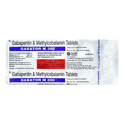 GABATOR M 300 Tablet 10's - Neuropathic Pain-Dru