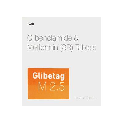 GLIBETAG M 2.5 Tablet 10's - Diabetes-Ant
