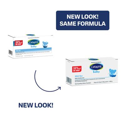 Cetaphil Baby Mild Bar - (4x100gm) 4's - Face Washes