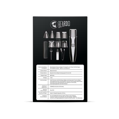 Beardo Chrome Beast Multipurpose Trimmer Kit for Men, 90 Min Runtime, 40 Length Adjustments, Shaver Black 1's - Trimmers