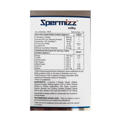 SPERMIZZ Tablet 10's - Supplements-Sup