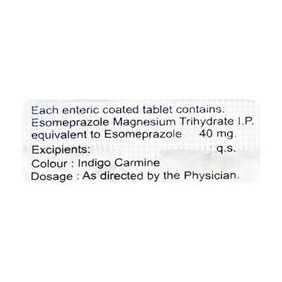 Esomeg 40mg Tablet 10'S - Ulcer/Reflux/Flatulence-Aaa