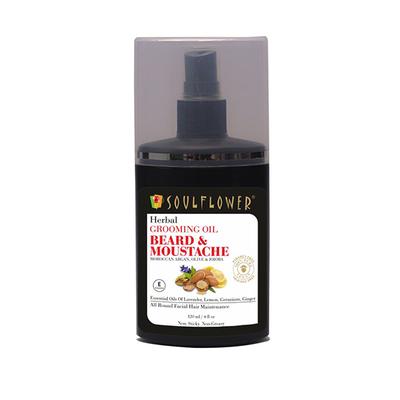 Soulflower Herbal Beard & Moustache Grooming Oil 120 ml - Beard Oil