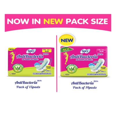 Sofy Antibacteria Pads (XL) 14's - Sanitary Napkins