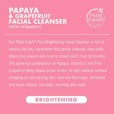 Petal Fresh Brightening Papaya Facial Cleanser With Vitamin C 200 ml - Scrubs & Exfoliants