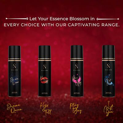 Nisara Kiss & Tell Long Lasting Floral Fragrance Body Mist Spray Perfume For Women 200 ml - Body Mist/Spray