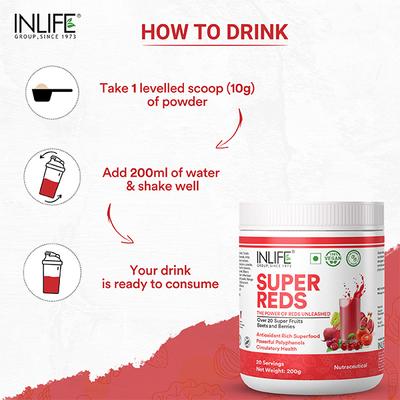 Inlife Super Reds Powder 200 g - Multi-Vitamins
