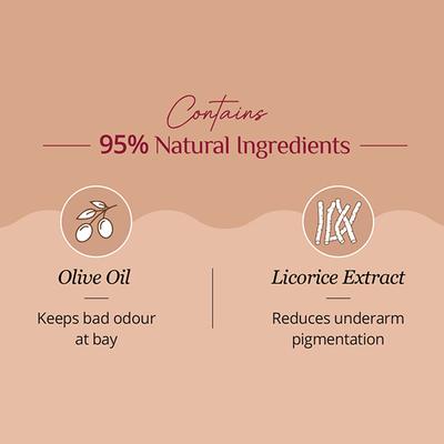 Carmesi Natural Deodorant Roll-On for Women, Controls Sweat & Odour All Day, Sweet Summer 50 ml - Women Deodorants/Roll-Ons