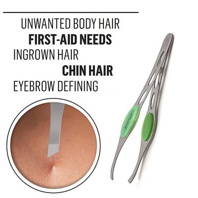 Majestique Slant Tip Tweezer With Grip Non-Slip Grip Slant Tip Tweezers Slant Tweezer 1's - Tweezers