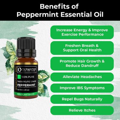 Organic Forest 100% VEGAN Peppermint Essential Oil 10 ml - Essential Oils