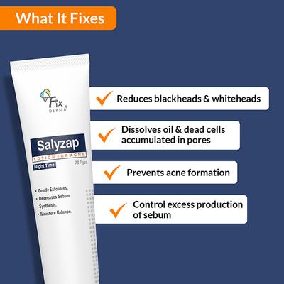 Fixderma Salyzap Lotion For Acne Night Time 20 ml - Face Sunscreen