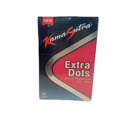 Kamasutra Extra Dots Condoms 10's - Plain/Flavoured Condoms