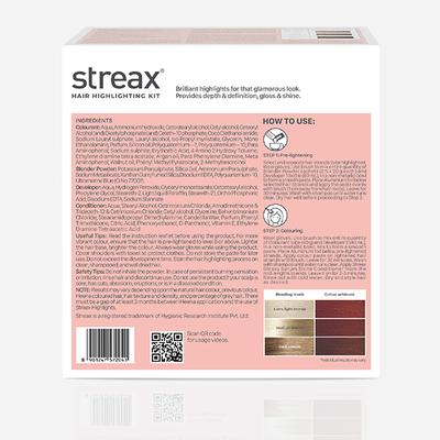 Streax Ultralights Hair Colour Highlight Kit, Brown Hair Colour, Latte Brown, 1's - Crème