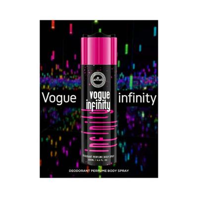 Arras Yogue Infinity Deodorant Body Spray, Long Lasting Fragances, for Men & Women 200 ml - Perfumes (Edt/Edp)