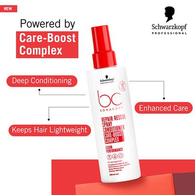 Schwarzkopf Professional Bonacure Repair Rescue Spray Conditioner with Arginine,with Vegan Keratin 200 ml - Conditioners
