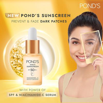 Ponds Serum Sunscreen Spf 50 PA++ UVA UVB Nicanamide - C 14ml - Body Sunscreen